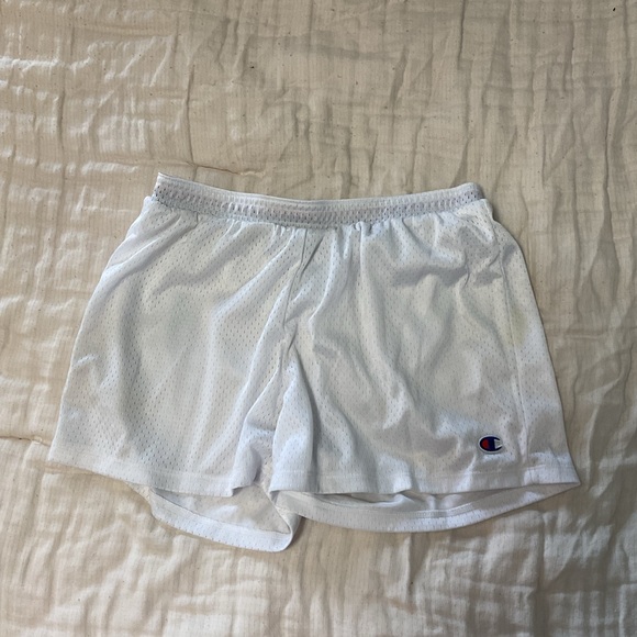 Champion White Mesh Shorts - Picture 1 of 2
